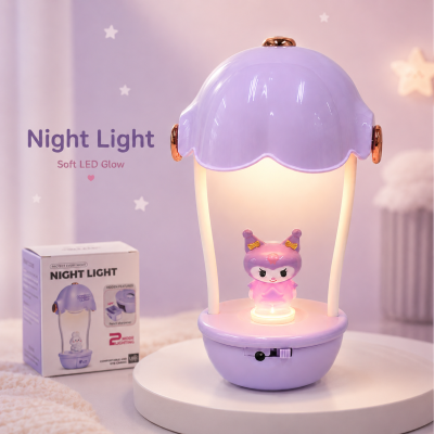 3 in 1 Mini Hot Air Balloon Night Light Desk Lamp with Pencil Sharpener – Cute Kids Study Table Decor & Showpiece